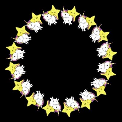 Unicorn with a star round preview