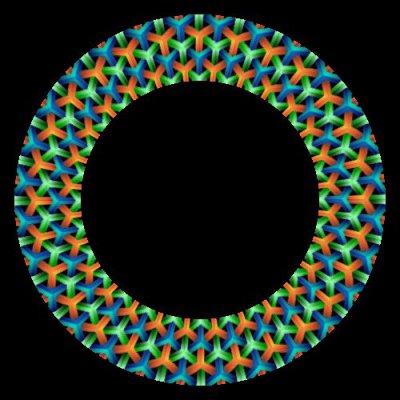 3 Coloured Hexagon Tile round preview