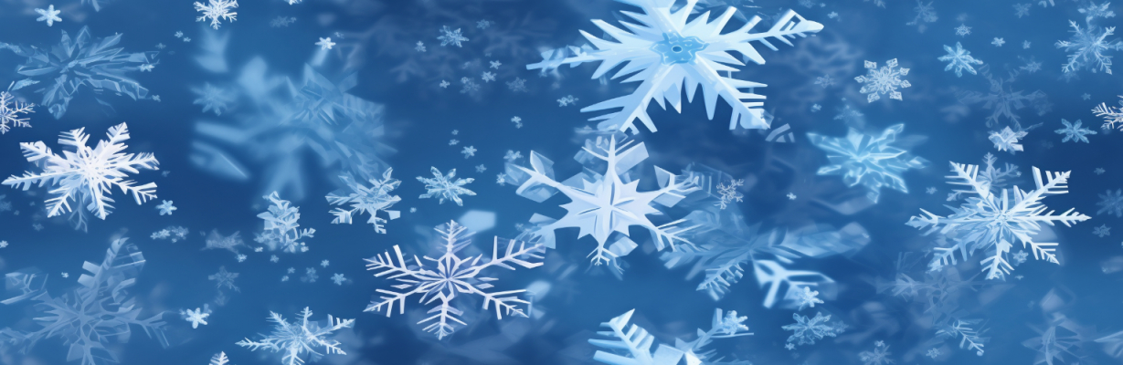 Beautiful snowflakes photorealistic seamless pattern