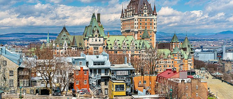 quebec city quebec city and chateau frontenac