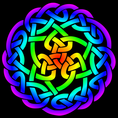Celtic knot rainbow