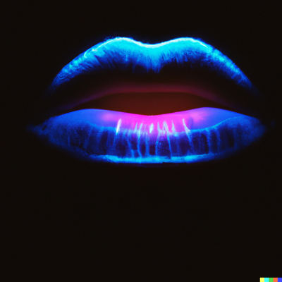 Lips blue neon Namjira 2023