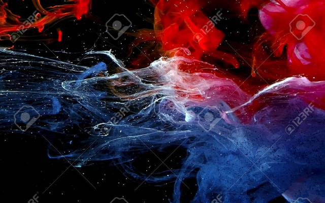 blue and red watercolor ink in water abstract background cool trending screensaver a powerful