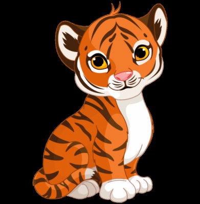 tiger cute orange