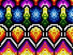 pixel rainbow geometric