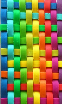 Rainbow basket weave