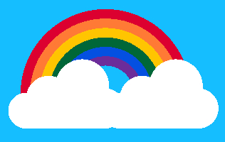 rainbow in the clouds