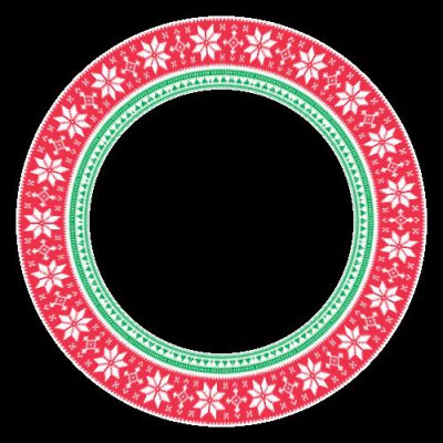 Christmas stars red and green round preview