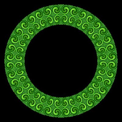 green chain pattern round preview