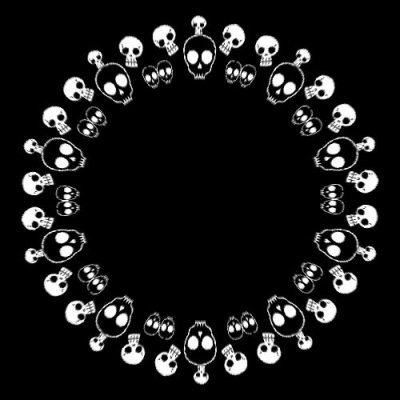Funky skulls Halloween round preview