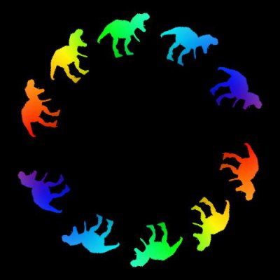 Rainbow T-Rex round preview