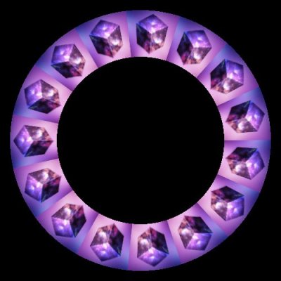 Purple Cube Star Effect round preview