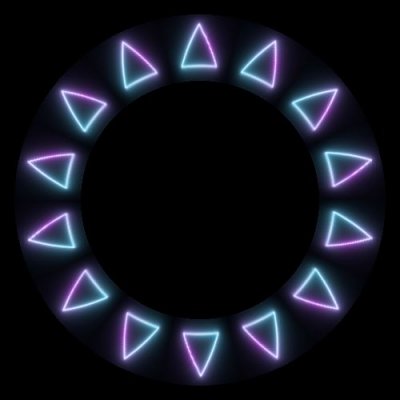 neon triangle round preview