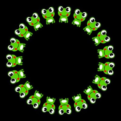frog animation 3 of 8 round preview