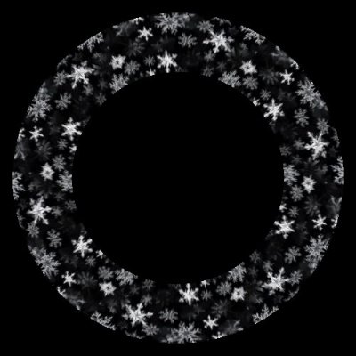 High contrast snowflakes photorealistic seamless pattern round preview