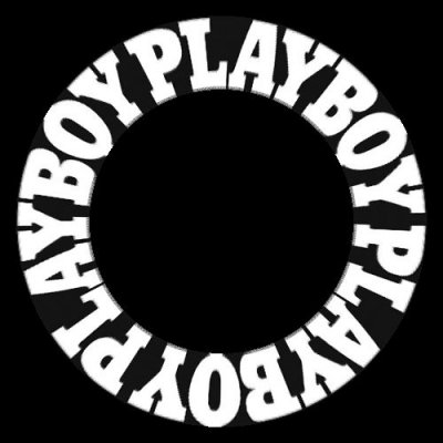 Playboy logo text round preview