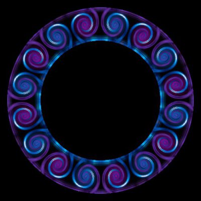 Blue & Purple Spirals round preview