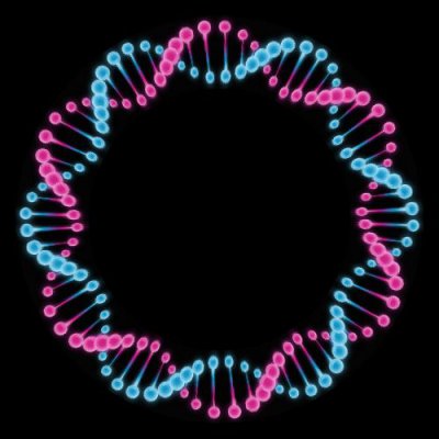 Double Helix DNA Spiral round preview