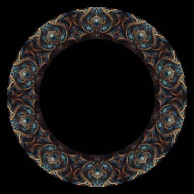 Blue Gold Fractal round preview