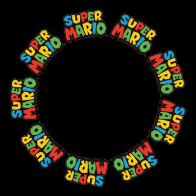 Super mario logo round preview