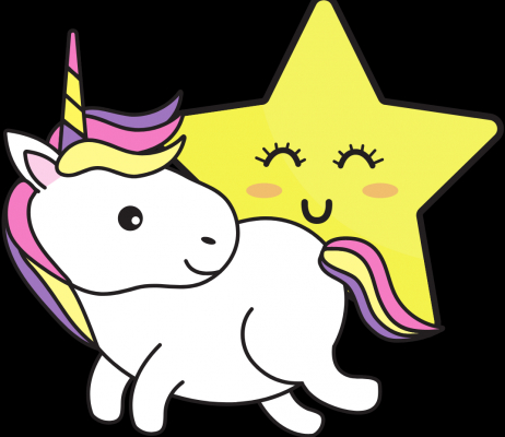 Unicorn with a star