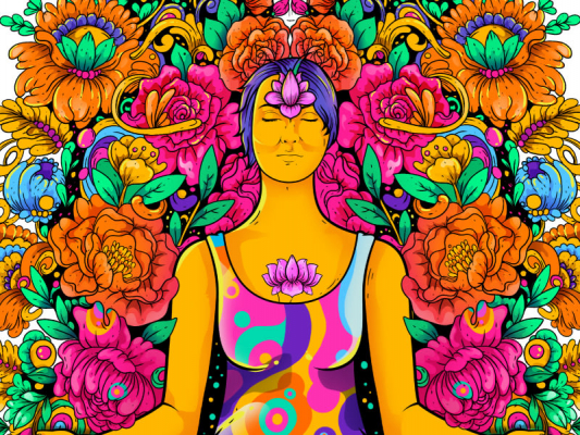 make psychedelic illustration for you