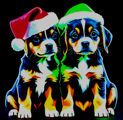 Christmas puppies