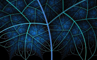 Fractal leaf blue