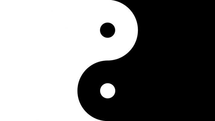 Yin Yang black and white.