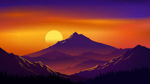 Mountain sunset 3