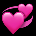 emoji revolving hearts