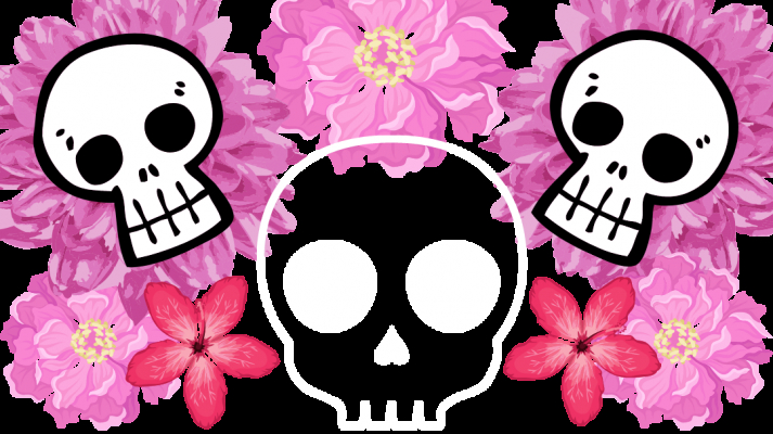 Halloween Flowers & skulls