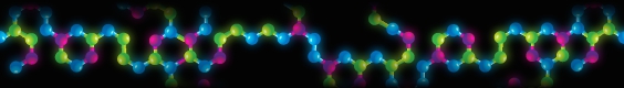 Purble, Green & Blue Molecules