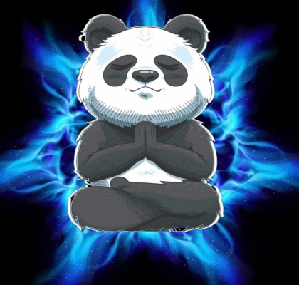zen panda blue flame