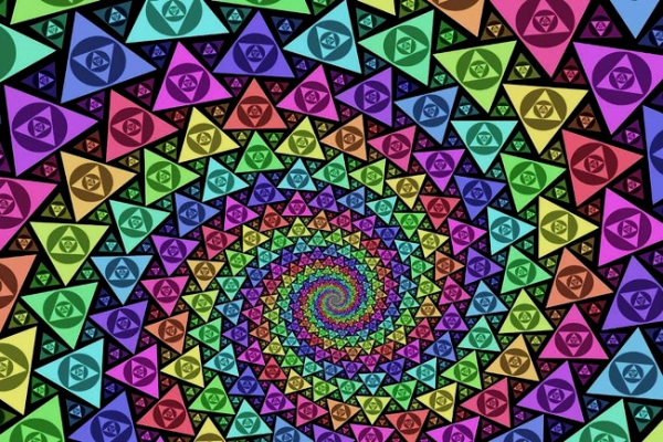 psychedelic colourful spiral