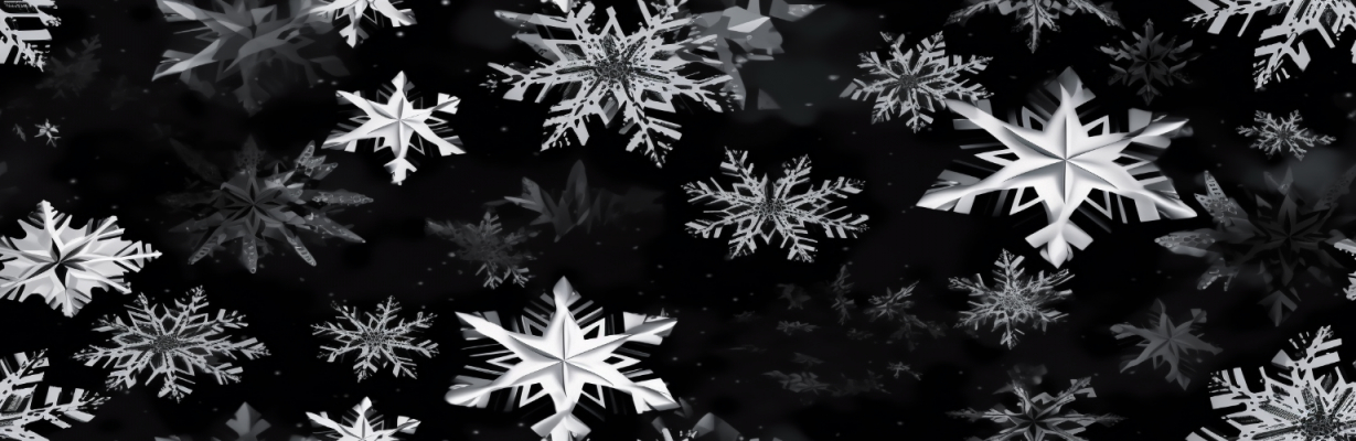 High contrast snowflakes photorealistic seamless pattern