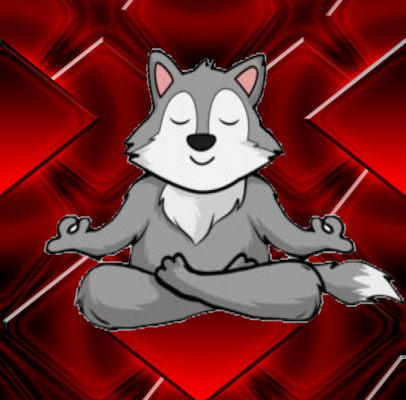 wolf red meditate