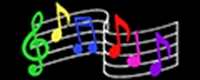 musical notes bright