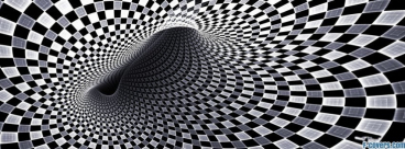 trippy black and white tile pattern facebook cover timeline banner for fb 136px   Copy