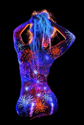 The universe body painting