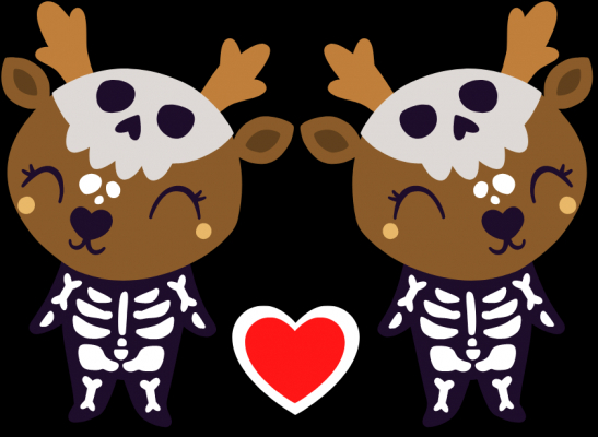 Deer skulls - Halloween love
