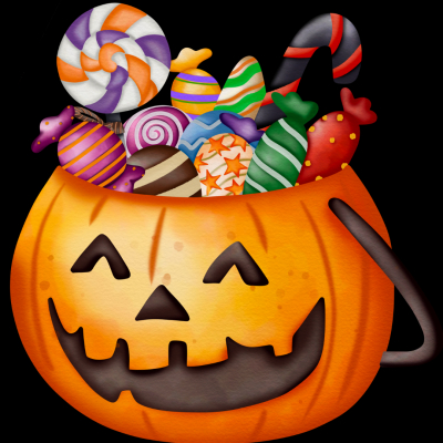 Pumpkin with candies