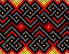 orange geo chain pixel