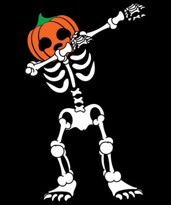funny cool halloween costume tee skeleton pumpkin head dab on em roland andres