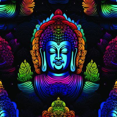 Rainbow Buddha 4