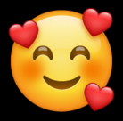 emoji smiling face hearts