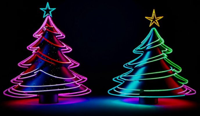 Neon Christmas tree 1