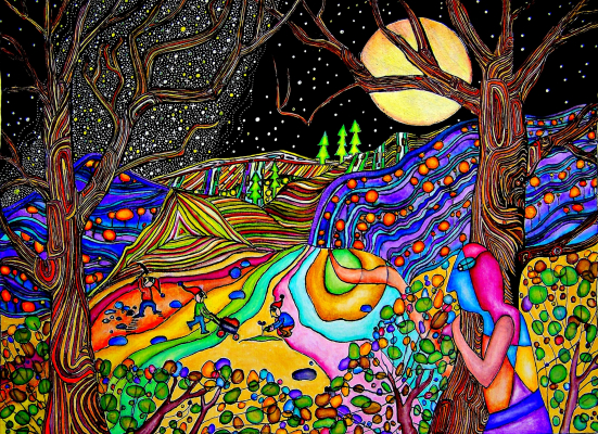 Full moon on Pschedelic Hill original scaled