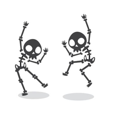 93681347 stock vector funny dancing skeleton