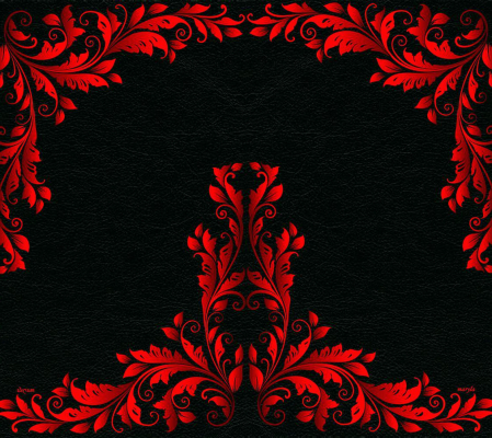 black and red filligree complete
